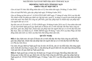 Nghị quyết 13/2014/NQ-HĐND mức chi giáo dục pháp luật chuẩn tiếp cận pháp luật Bắc Kạn