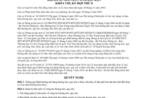 Nghị quyết 15/2014/NQ-HĐND Định hướng nội dung hương ước quy ước thôn Bắc Kạn