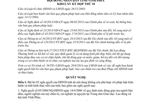 Nghị quyết 140/NQ-HĐND 2014 bãi bỏ nghị quyết của Hội đồng nhân dân Vĩnh Phúc