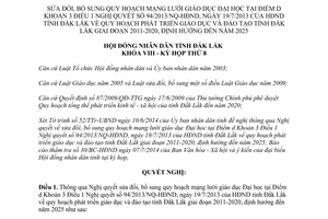 Nghị quyết 126/2014/NQ-HĐND sửa đổi 94/2013/NQ-HĐND quy hoạch phát triển giáo dục Đắk Lắk 2011 2025