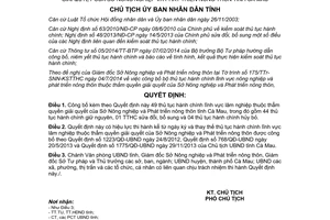 Quyết định 1130/QĐ-UBND năm 2014 công bố thủ tục hành chính lĩnh vực lâm nghiệp Cà Mau