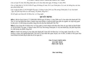 Quyết định 1941/QĐ-UBND 2014 bãi bỏ 73/2006/QĐ-UBND Cần Thơ