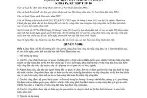 Nghị quyết 14/2014/NQ-HĐND chế độ bồi dưỡng cán bộ công chức tiếp công dân xử lý đơn khiếu nại tố cáo Ninh Thuận