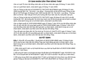 Quyết định 12/2014/QĐ-UBND sửa đổi 28/2012/QĐ-UBND giá dịch vụ khám chữa bệnh Đồng Tháp