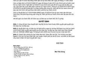 Quyết định 745/QĐ-UBND 2014 thủ tục hành chính mới Sở Giáo dục Đào tạo Hà Nam