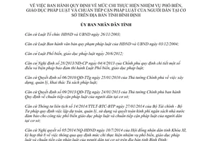 Quyết định 19/2014/QĐ-UBND chi phổ biến giáo dục pháp luật chuẩn tiếp cận pháp luật Bình Định