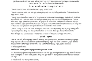 Quyết định 39/2014/QĐ-UBND sửa đổi trình tự thủ tục soạn thảo ban hành văn bản Quảng Ngãi 04/2007/QĐ-UBND