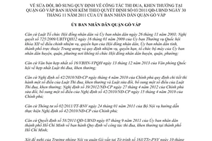 Quyết định 01/2014/QĐ-UBND sửa đổi công tác thi đua khen thưởng Gò Vấp Hồ Chí Minh 03/2011/QĐ-UBND