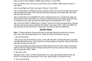 Nghị quyết 07/2014/NQ-HĐND Chương trình kiên cố hóa giao thông nông thôn 2015 2020 Quảng Trị