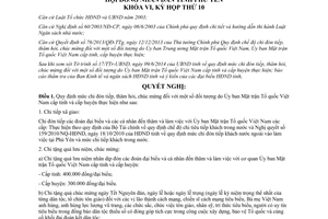 Nghị quyết 108/2014/NQ-HĐND mức chi đón tiếp thăm hỏi chúc mừng Ủy ban Mặt trận Phú Yên