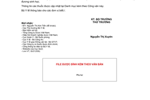 Công văn 4377/BYT-QLD 2014 công bố Danh mục thuốc chứng minh tương đương sinh học