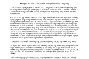 Công văn 2466/BHXH-TCKT 2014 khấu trừ lương hưu trợ cấp Bảo hiểm xã hội đối tượng vi phạm hành chính