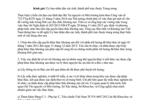 Công văn 1014/ĐCKS-KTĐCKS 2014 hướng dẫn tính tiền cấp quyền khai thác khoáng sản