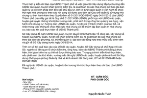 Công văn 4792/SXD-QLN 2014 quản lý sử dụng vận hành nhà chung cư Hà Nội