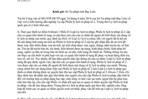 Công văn 343/TTLLTPQG-HCTH hướng dẫn nghiệp vụ cấp Phiếu lý lịch tư pháp số 2