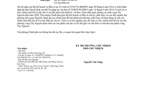 Công văn 5236/VPCP-V.III 2014 cơ chế chính sách phát triển sản phẩm chủ lực vùng Tây Nguyên