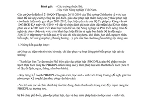 Công văn 5528/BNN-TCCB 2014 tăng cường giáo dục pháp luật thanh thiếu niên