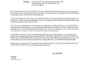 Công văn 702/KCB-BVSK năm 2014 kiểm tra ma túy chất kích thích lái xe kinh doanh vận tải