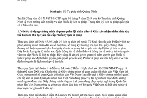 Công văn 349/TTLLTPQG-HCTH hướng dẫn nghiệp vụ cấp Phiếu lý lịch tư pháp 2014