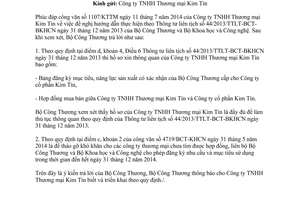 Công văn 6567/BCT-KHCN 2014 thực hiện 44/2013/TTLT-BCT-BKHCN