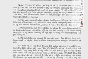Công văn 2599/BHXH-TCCB 2014 chế độ phụ cấp lương công viên chức Bảo hiểm xã hội