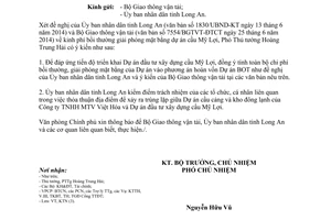 Công văn 5390/VPCP-KTN 2014 bồi thường giải phóng mặt bằng đầu tư xây dựng cầu Mỹ Lợi