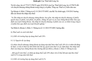 Công văn 2703/TCT-TNCN 2014 thuế thu nhập cá nhân chuyển nhượng chứng khoán trong công ty cổ phần