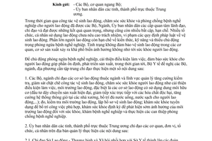 Công văn 4784/BYT-MT 2014 tăng cường vệ sinh lao động phòng chống bệnh nghề nghiệp Bộ Y tế