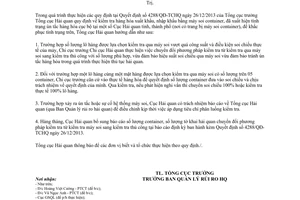 Công văn 9083/TCHQ-QLRR 2014 thay đổi lựa chọn phương pháp kiểm tra qua máy soi container