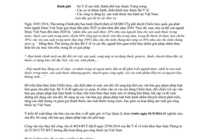 Công văn 4813/BYT-QLD 2014 Chiến lược quốc gia phát triển Dược Việt Nam đến 2020 tầm nhìn 2030