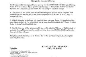 Công văn 5525/VPCP-KGVX 2014 tổ chức Hội khỏe Phù Đổng toàn quốc lần thứ IX