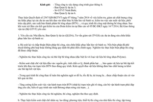 Công văn 8934/BGTVT-TTr 2014 sửa chữa khắc phục dự án sau khi đưa vào khai thác bị hằn lún