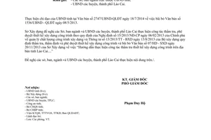 Công văn 1281/SXD-QLN 2014 bãi bỏ Hướng dẫn 07/HD-SXD Lào Cai