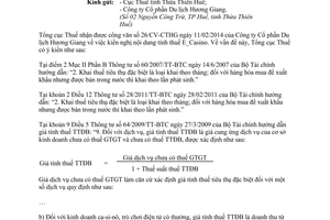 Công văn 2791/TCT-CS 2014 chính sách thuế  E_Casino