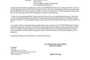 Công văn 5565/VPCP-KTTH 2014 xử lý sạt lở bờ biển khu vực xóm Rớ Phú Yên