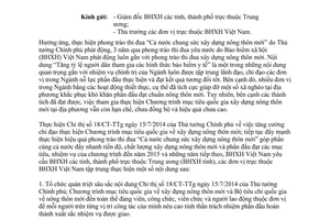 Công văn 2716/BHXH-TĐKT 2014 thực hiện 18/CT-TTg thi đua chung sức xây dựng nông thôn mới