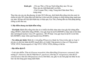 Công văn 1254/TY-TS phòng chống dịch bệnh đốm trắng trên tôm nuôi nước lợ 2014