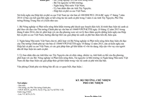 Công văn 5667/VPCP-KTN 2014 tháo gỡ khó khăn tái canh cà phê