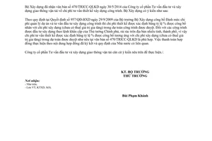 Công văn 1700/BXD-KTXD 2014 chi phí tư vấn thiết kế xây dựng công trình