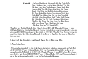 Công văn 7048/BCT-TCNL 2014 lập thẩm định phê duyệt đầu tư Cấp điện nông thôn từ lưới điện quốc gia