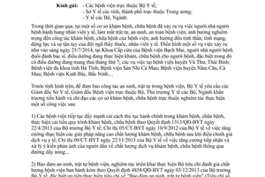 Công văn 4919/BYT-KCB 2014 tăng cường bảo đảm an ninh trật tự bệnh viện Bộ Y tế