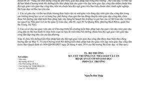 Công văn 3987/BGDĐT-NGCBQLGD 2014 bồi dưỡng kiến thức pháp luật đội ngũ giáo viên giáo dục công dân