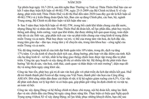 Thông báo 175-TB/TW 2014 xây dựng phát triển tỉnh Thừa Thiên Huế