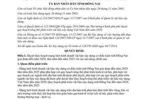Quyết định 2368/QĐ-UBND 2014 Quy hoạch kinh doanh vật liệu xây dựng Đồng Nai 2020 tầm nhìn 2025