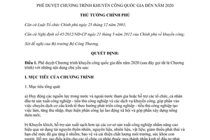 Quyết định 1288/QĐ-TTg 2014 Chương trình khuyến công quốc gia đến 2020