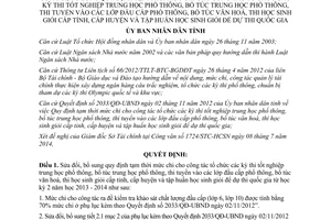 Quyết định 1575/QĐ-UBND 2014 mức chi công tác tổ chức kỳ thi tốt nghiệp trung học Thừa Thiên Huế