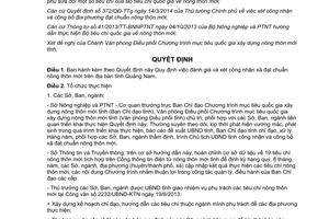 Quyết định 2361/QĐ-UBND năm 2014 đánh giá xét công nhận xã đạt chuẩn nông thôn mới Quảng Nam