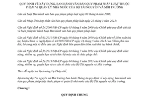 Thông tư 46/2014/TT-BTNMT xây dựng ban hành văn bản quy phạm pháp luật Bộ Tài nguyên và Môi trường