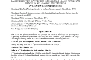 Quyết định 24/2014/QĐ-UBND sửa đổi tiêu chuẩn cán bộ công chức Tiền Giang 12/2013/QĐ-UBND