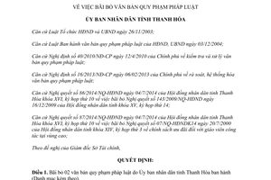 Quyết định 2470/QĐ-UBND năm 2014 bãi bỏ văn bản quy phạm pháp luật Thanh Hóa